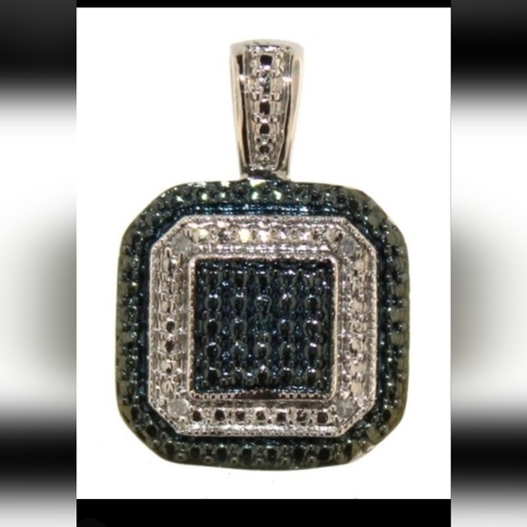 Genuine Blue Diamond Necklace pendant - Picture 1 of 2